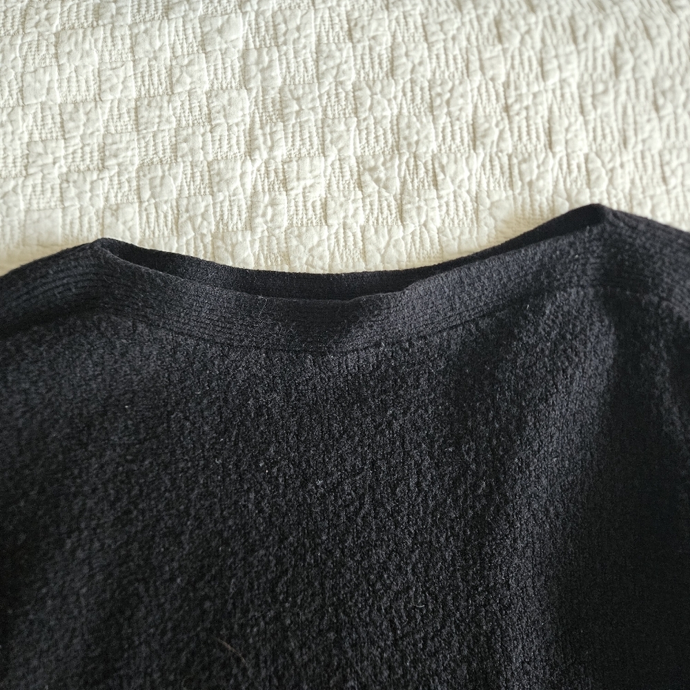 By Anthropologie Black Boat Neck Sweater, Size Medium - Picture 3 of 5
